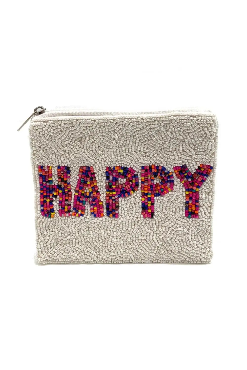 HAPPY BEADED COIN PURSE