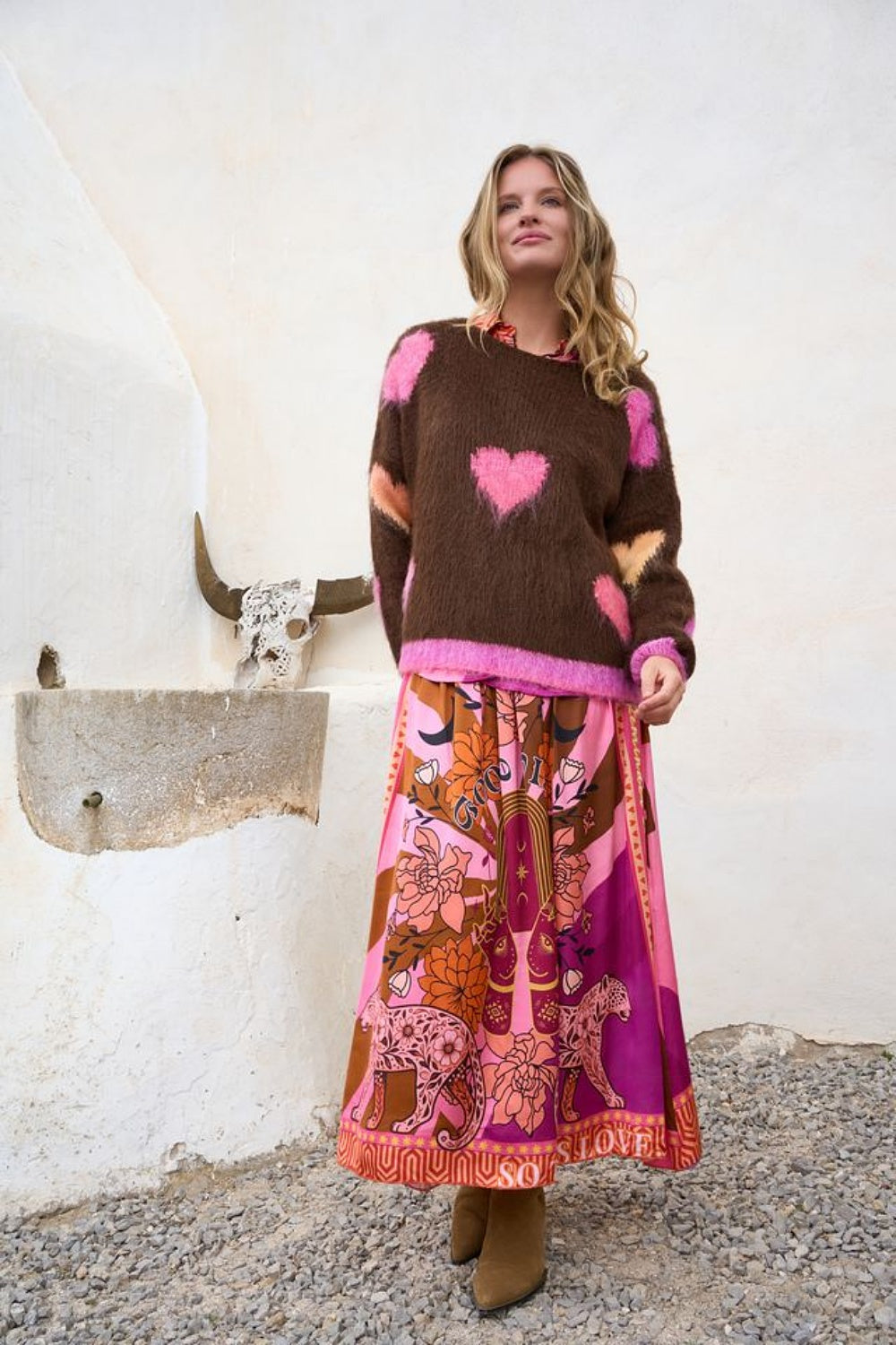 HEART SOUL MIDI SKIRT