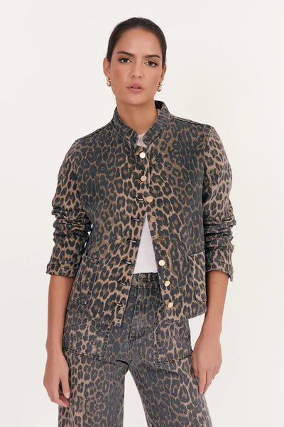 HEATHER LEOPARD DENIM JACKET