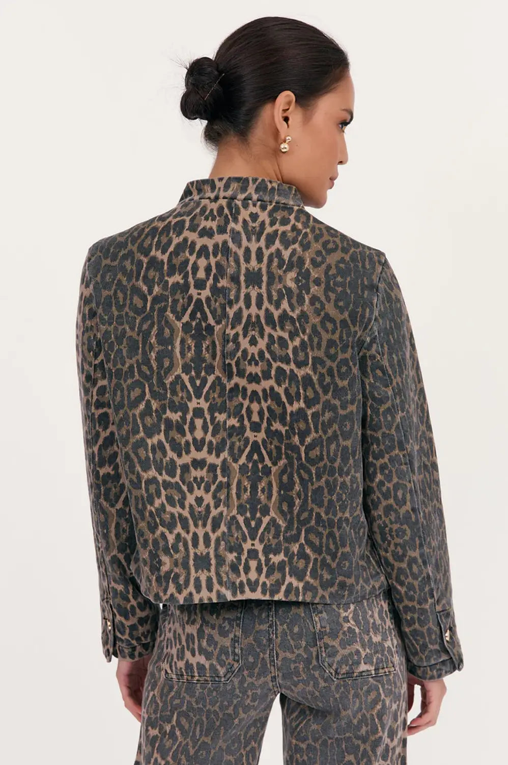 HEATHER LEOPARD DENIM JACKET