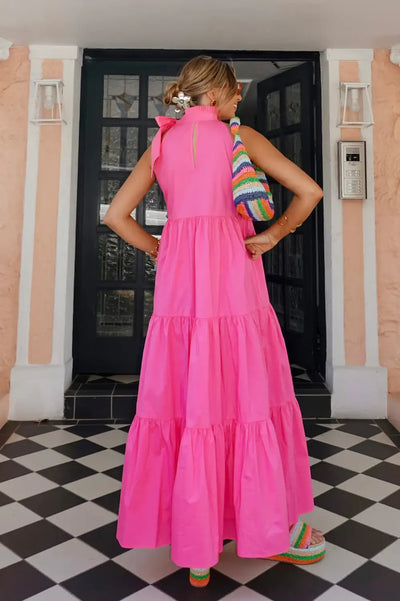 HELENA MAXI DRESS PEONY PINK