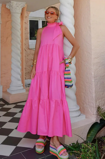 HELENA MAXI DRESS PEONY PINK