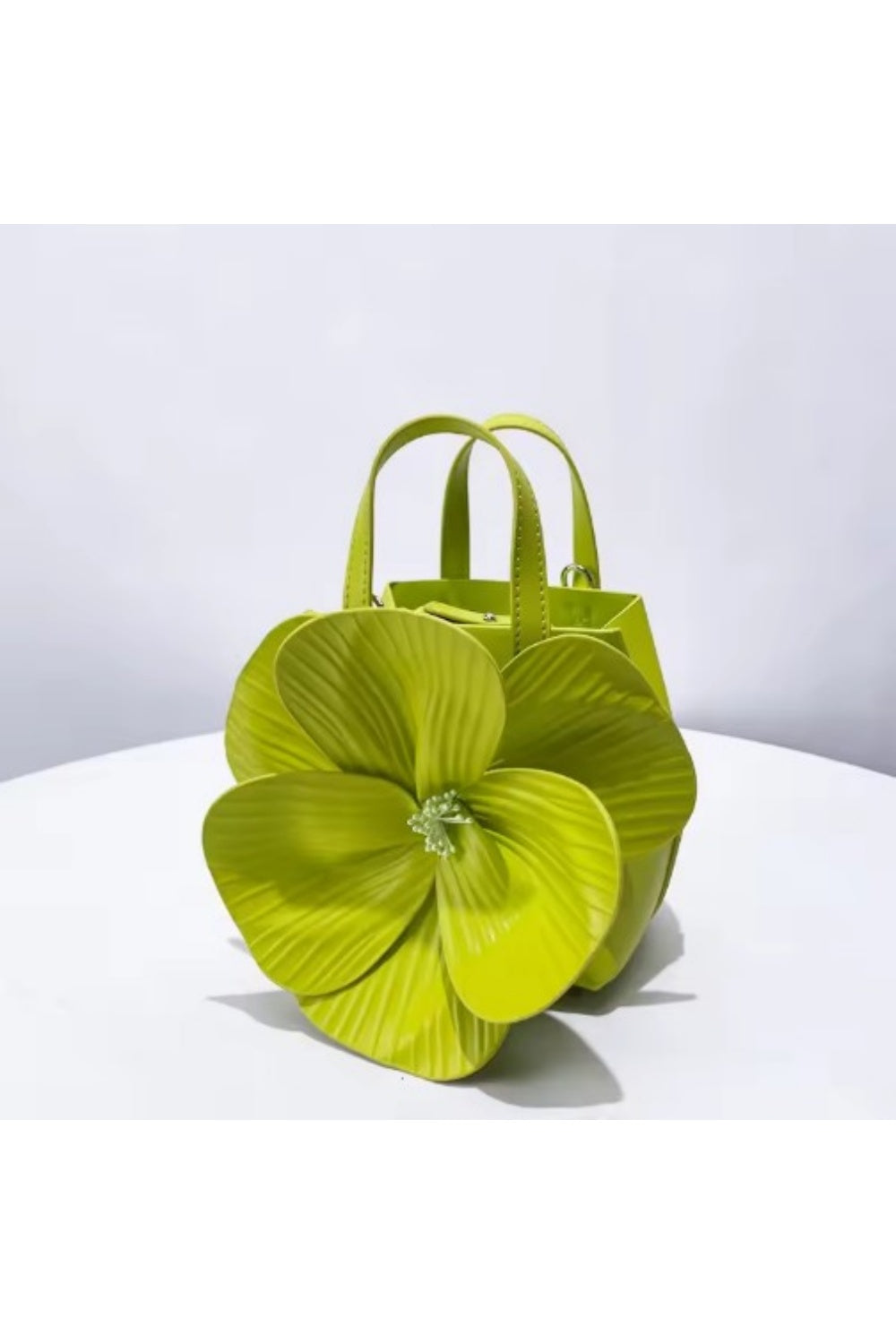 HE LOVES ME NOT TOTE LIME