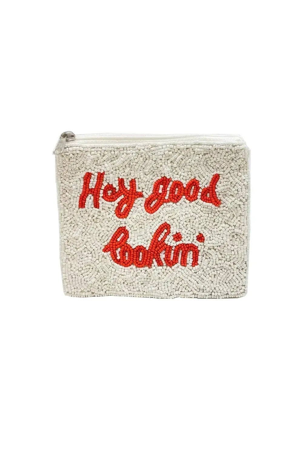 HEY GOOD LOOKIN' BEADED COIN PURSE