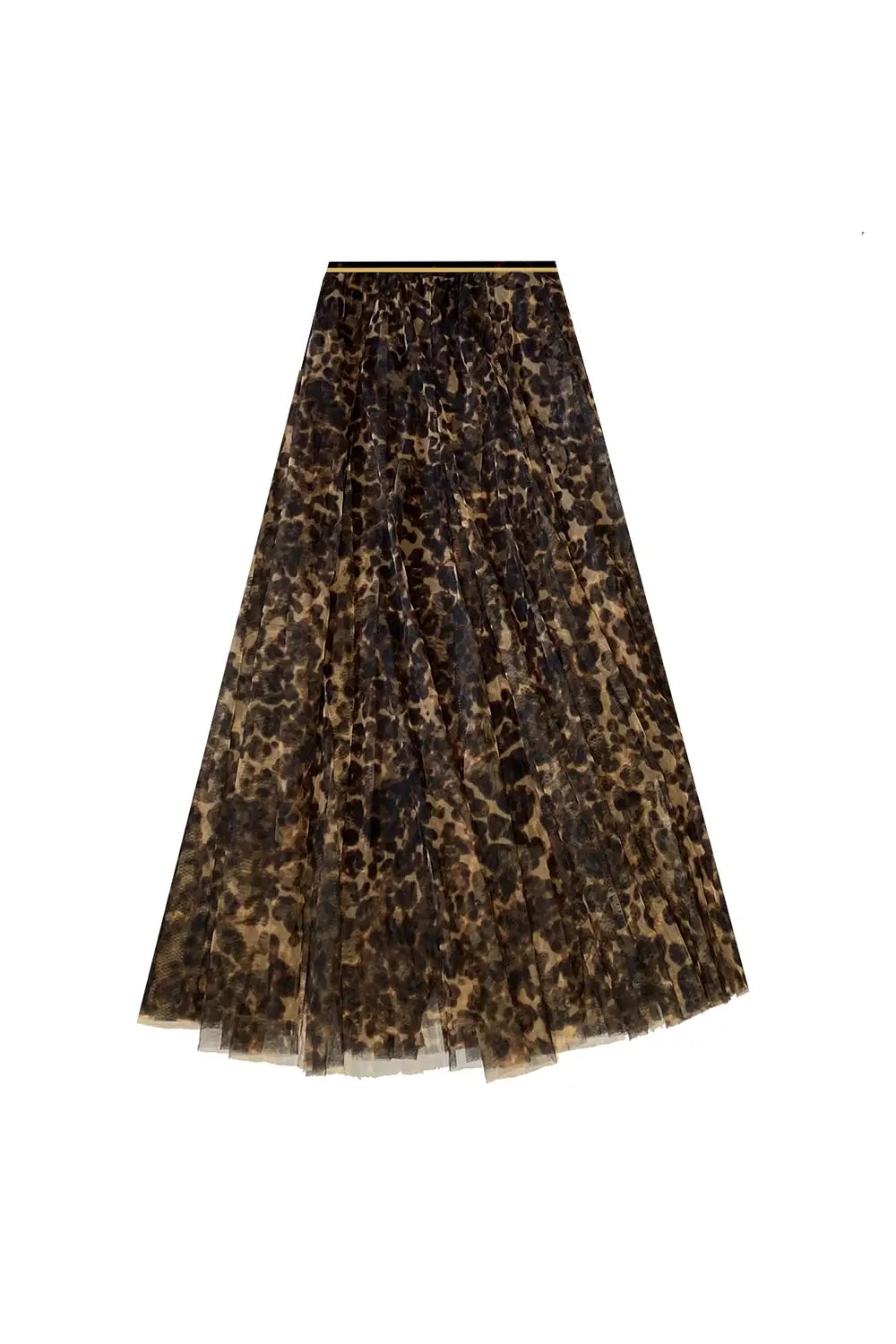 HIGH SOCIETY PRINTED TULLE SKIRT LARGE LEOPARD
