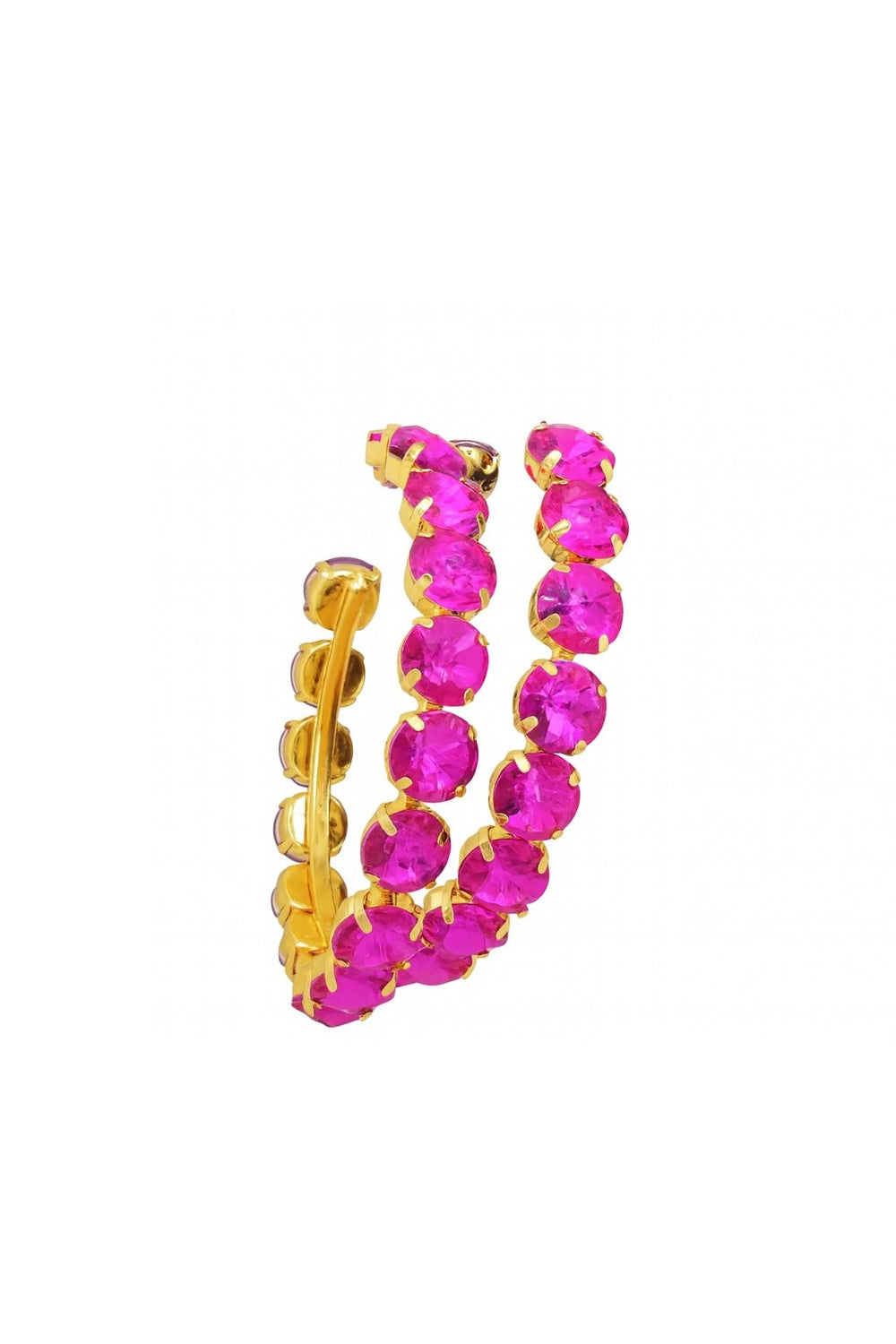 HOOLA HOOPS EARRINGS HOT PINK