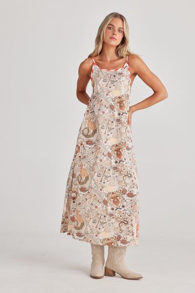 IMOGEN STRAPPY MAXI DRESS