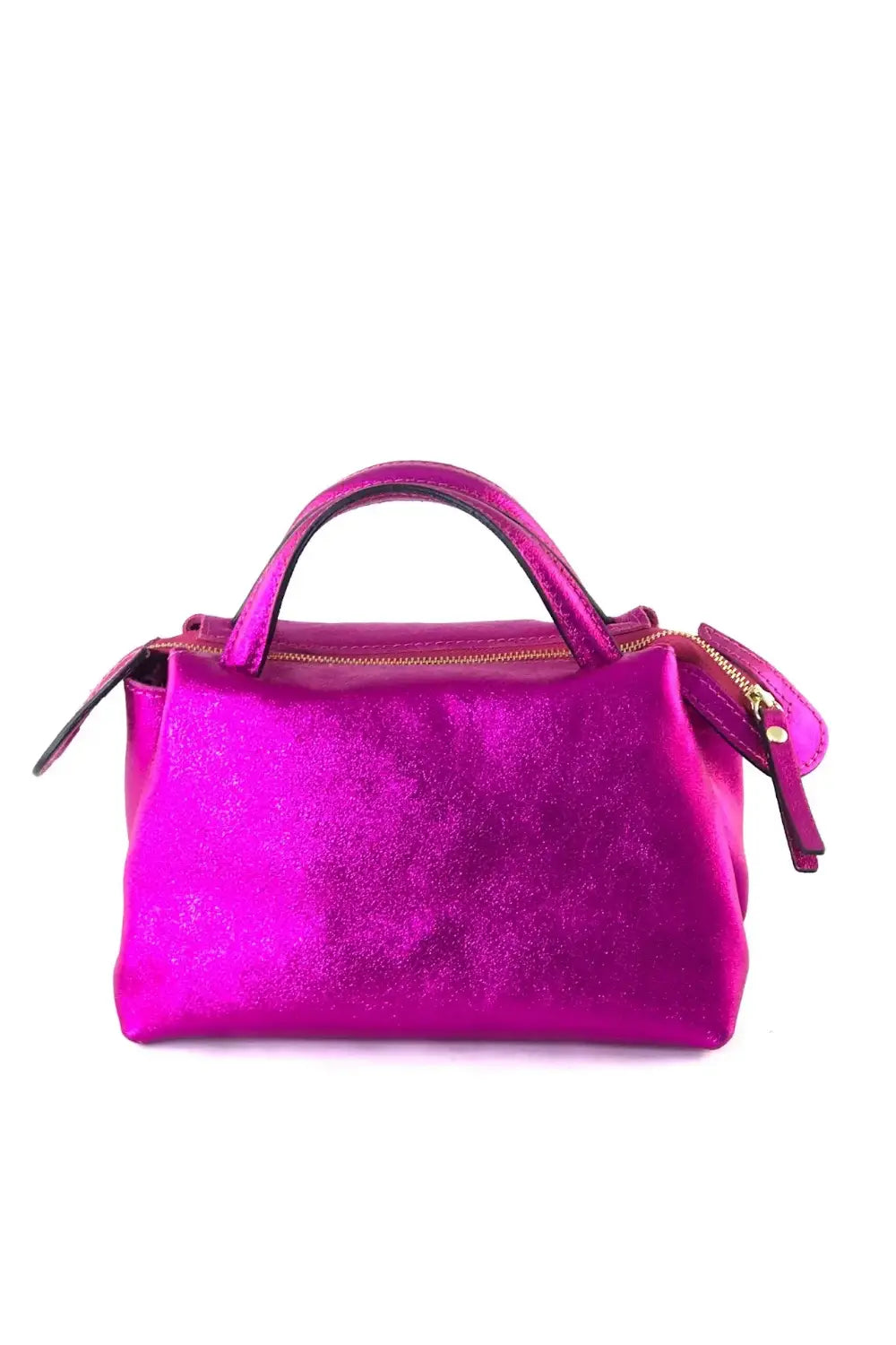 MINI JASMINE LAMINATE TOTE FUXIA