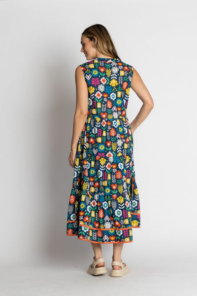 KALINA MIDI DRESS NAVY