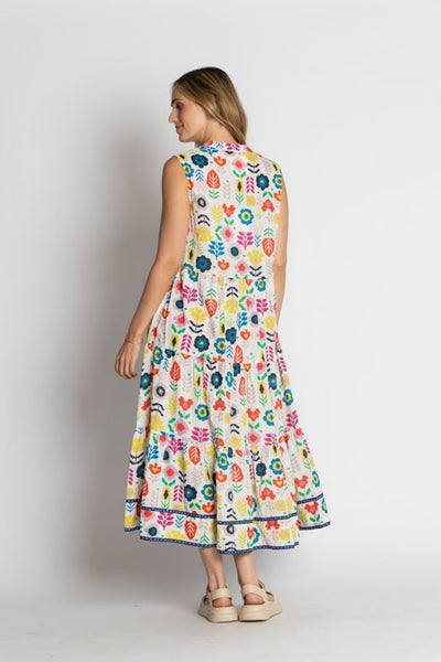 KALINA MIDI DRESS WHITE