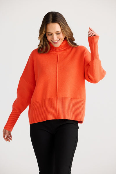 SOPHIE KNIT JUMPER NEON FLAME