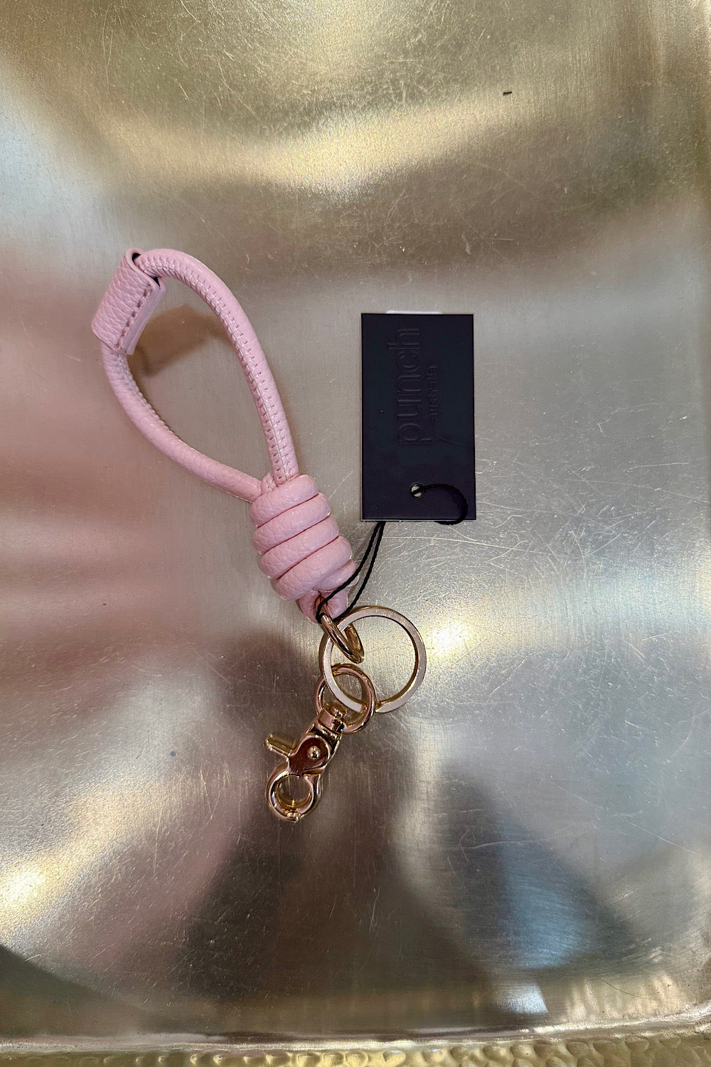 KNOT KEYRING PALE PINK
