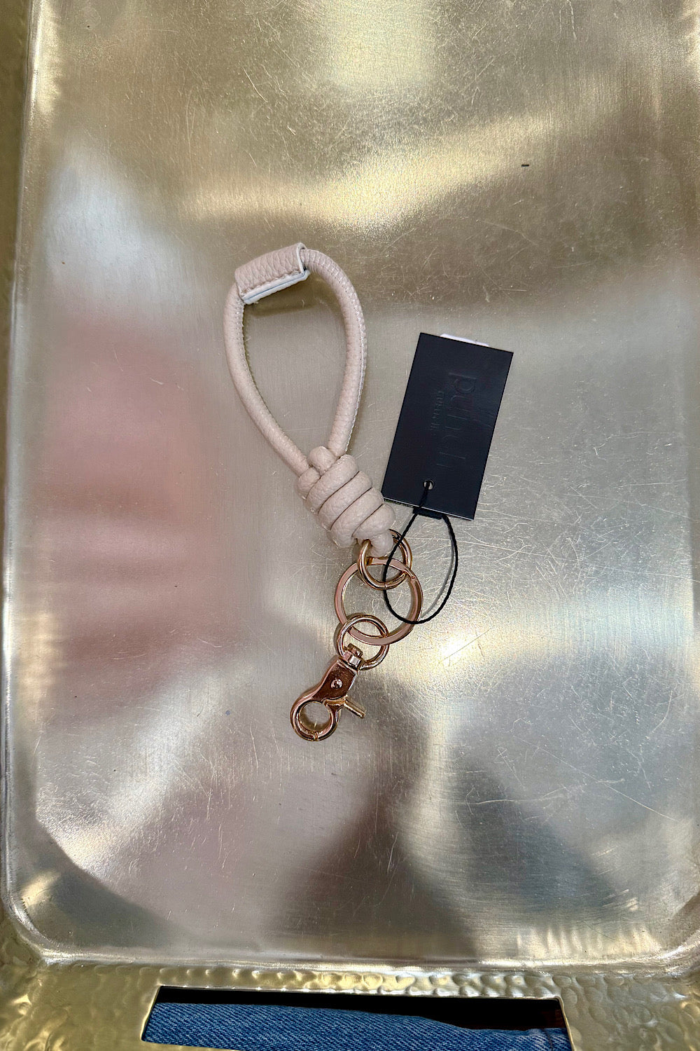 KNOT KEYRING NUDE