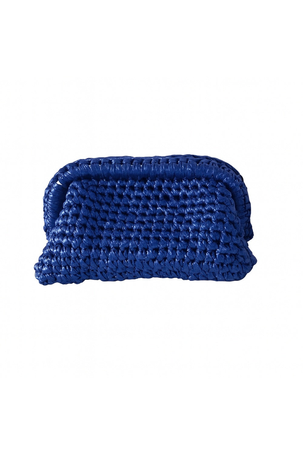 KNOTTING METALLIC CLUTCH ELECTRIC BLUE