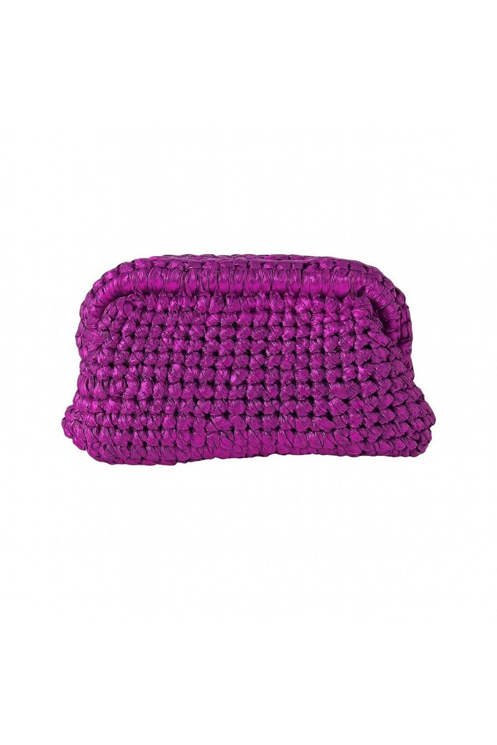 KNOTTING METALLIC CLUTCH ELECTRIC MAGENTA