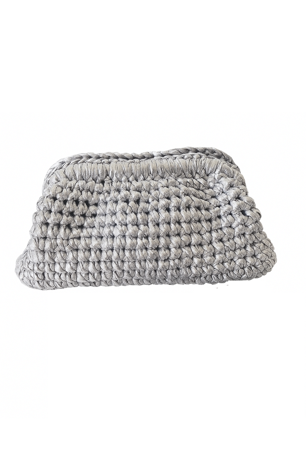 KNOTTING METALLIC CLUTCH SILVER