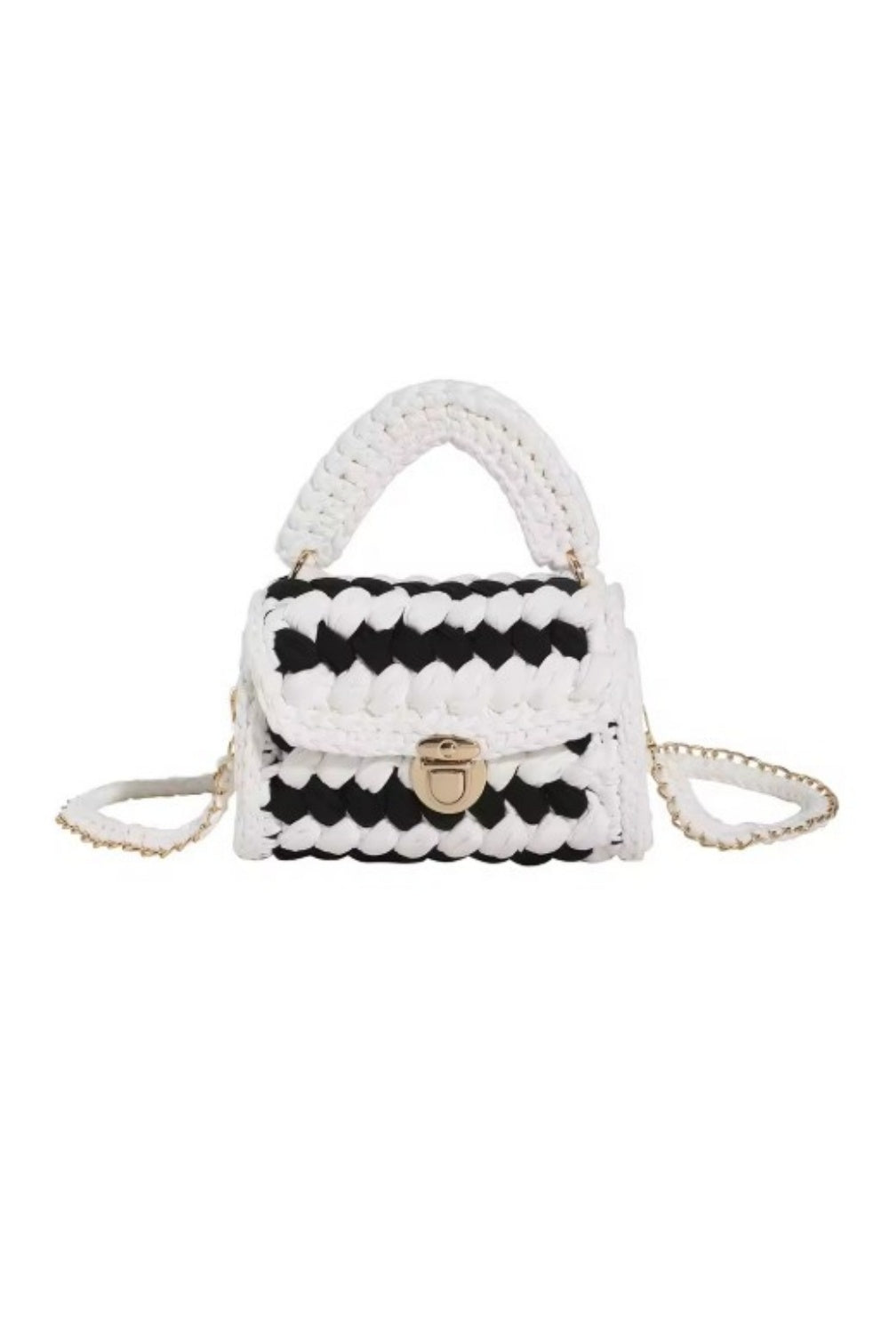 KNOTTING HILL TOTE WHITE & BLACK