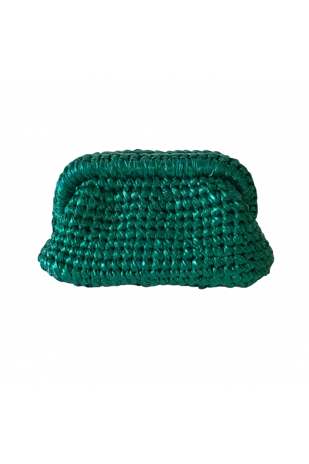 KNOTTING METALLIC CLUTCH EMERALD