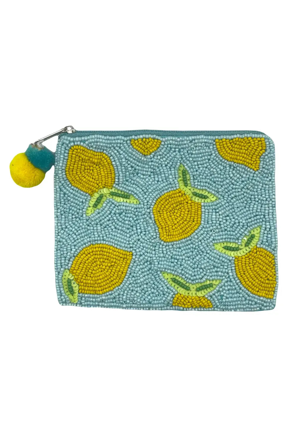 LEMON BEADED COIN PURSE