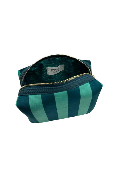 PALM STRIPE MAKE UP BAG