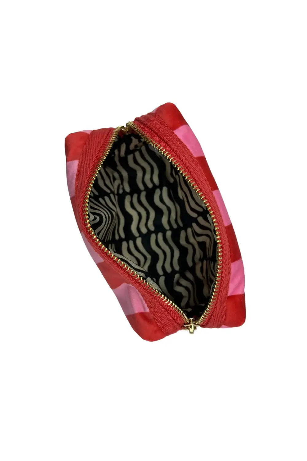 LEOPARD STRIPE MAKE UP BAG