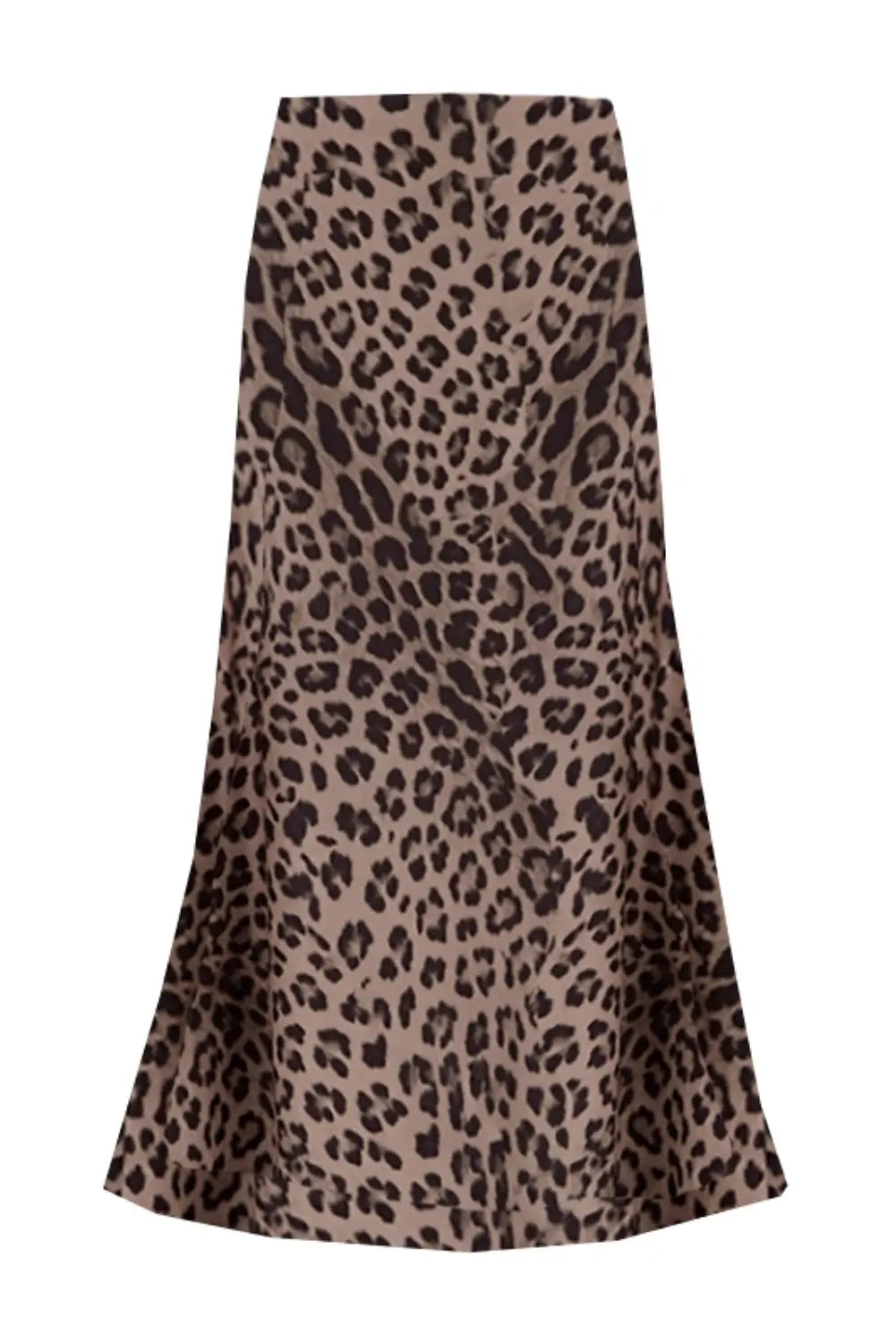 THE SATIN SLIP SKIRT LEOPARD
