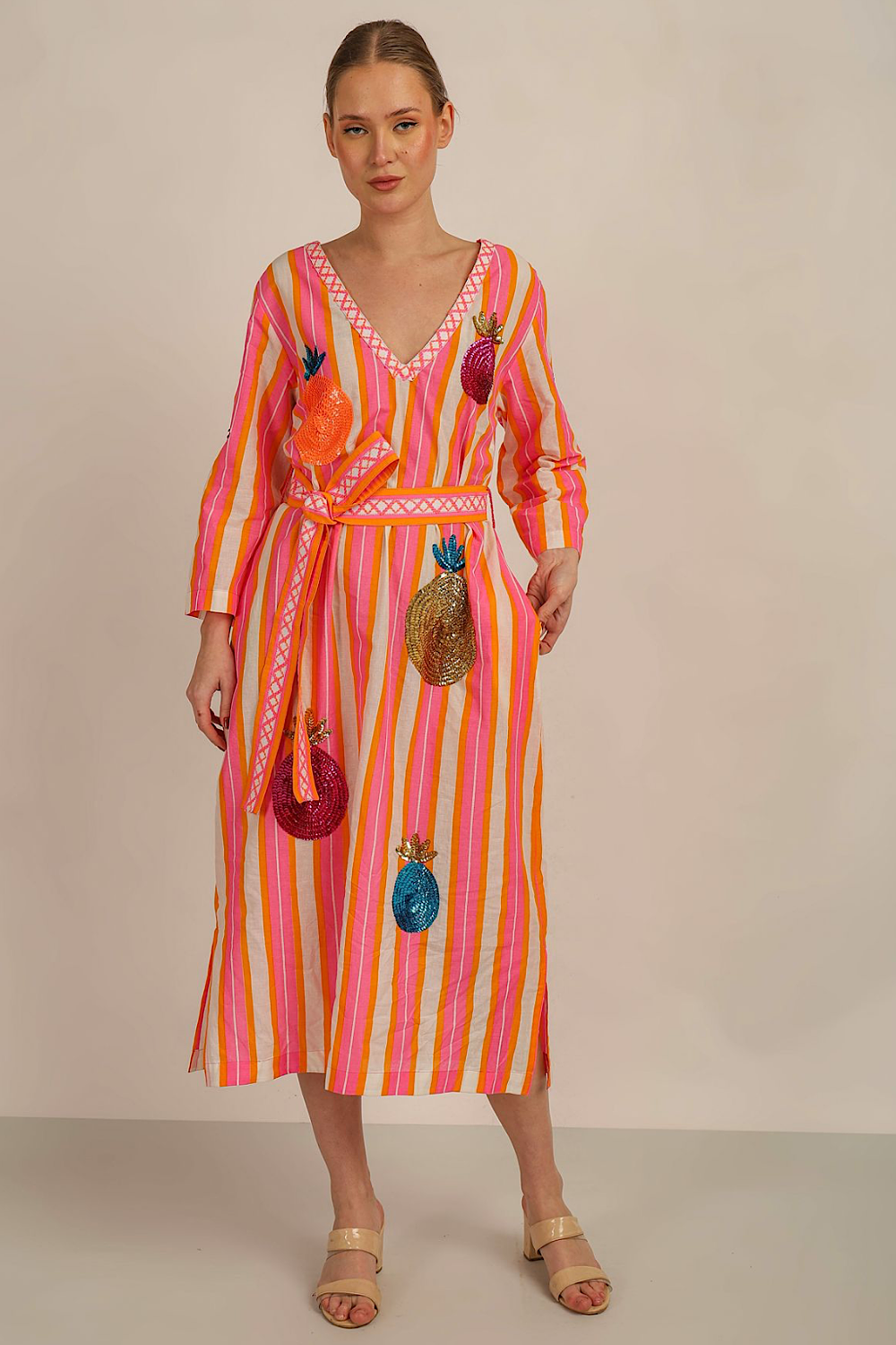 MALTA STRIPES MIDI DRESS