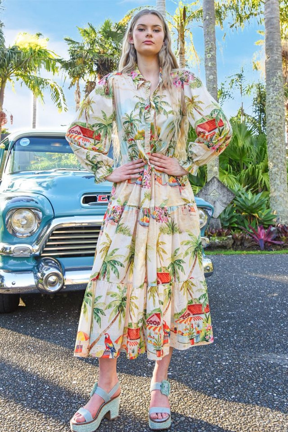 PICOT-A-BOO MAXI DRESS
