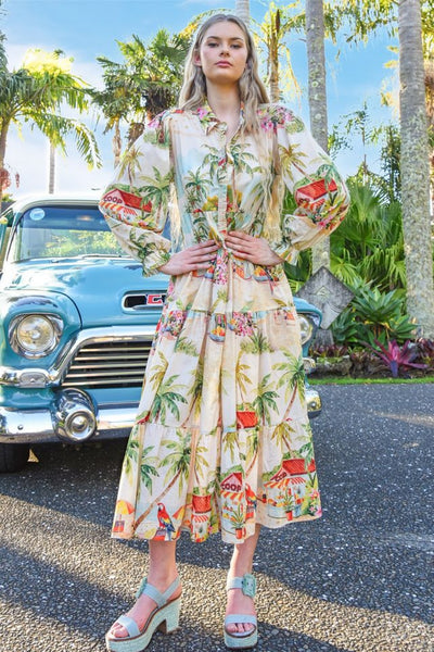 PICOT-A-BOO MAXI DRESS