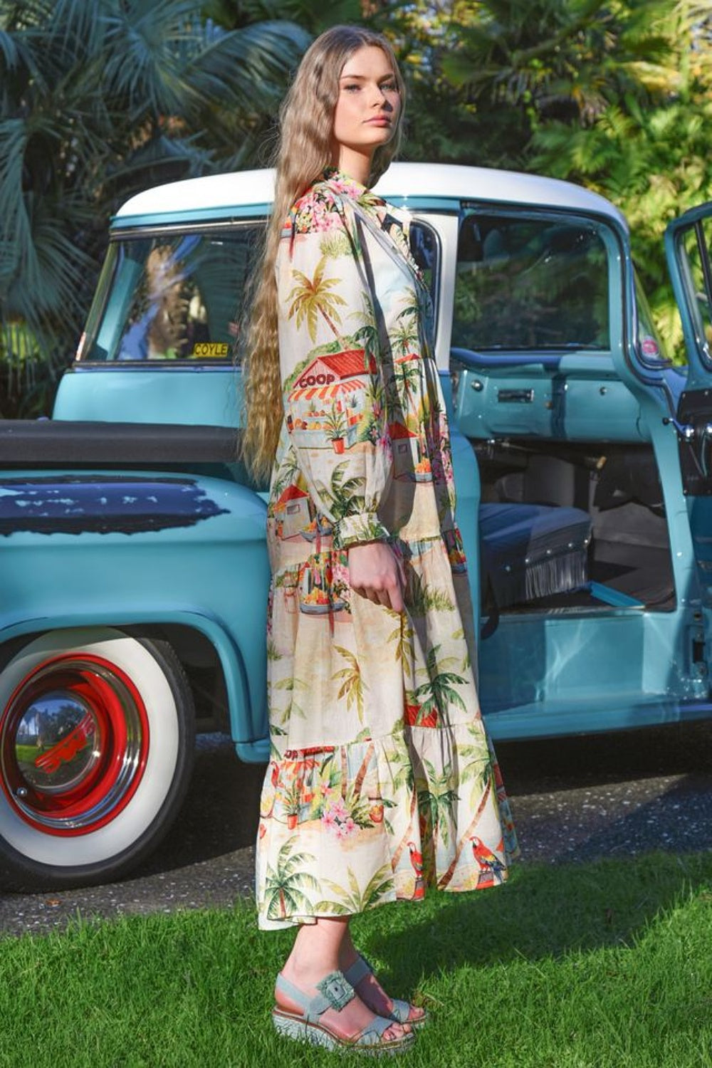 PICOT-A-BOO MAXI DRESS