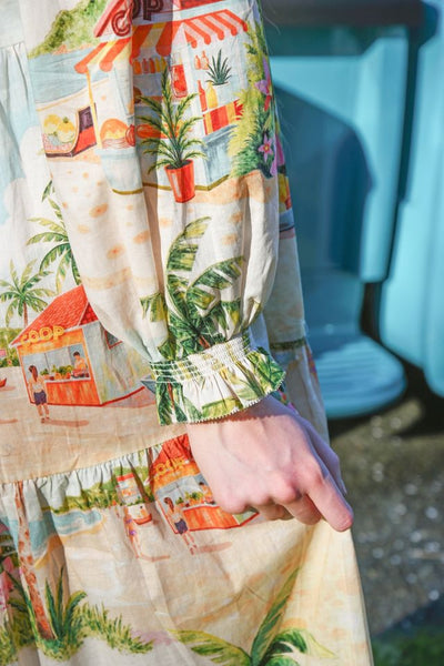 PICOT-A-BOO MAXI DRESS
