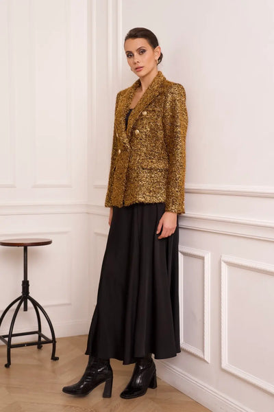 METALLIC BLAZER GOLD
