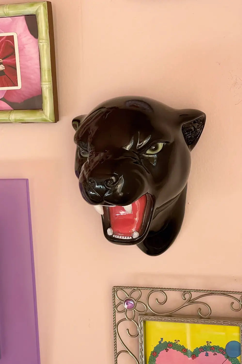 FRED THE CLASSIC BLACK PANTHER WALL MOUNTED HEAD