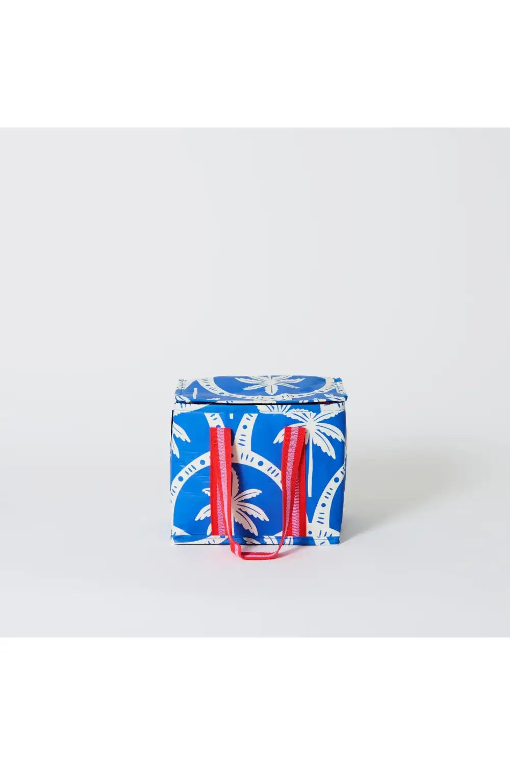 MINI INSULATED TOTE BLUE PALM