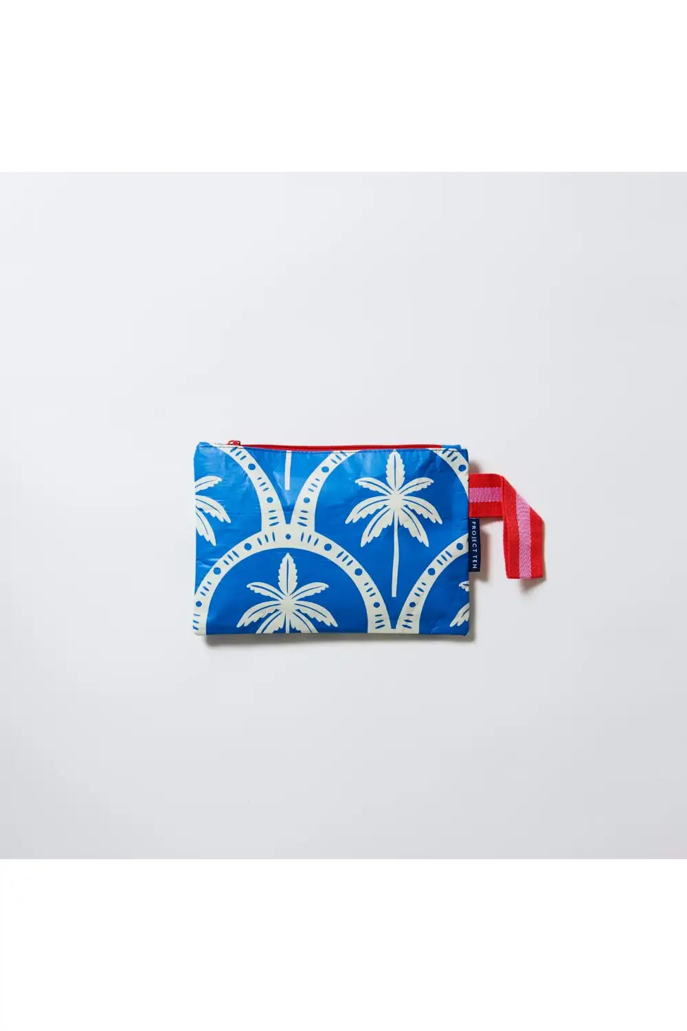 MINI ZIP POUCH BLUE PALM