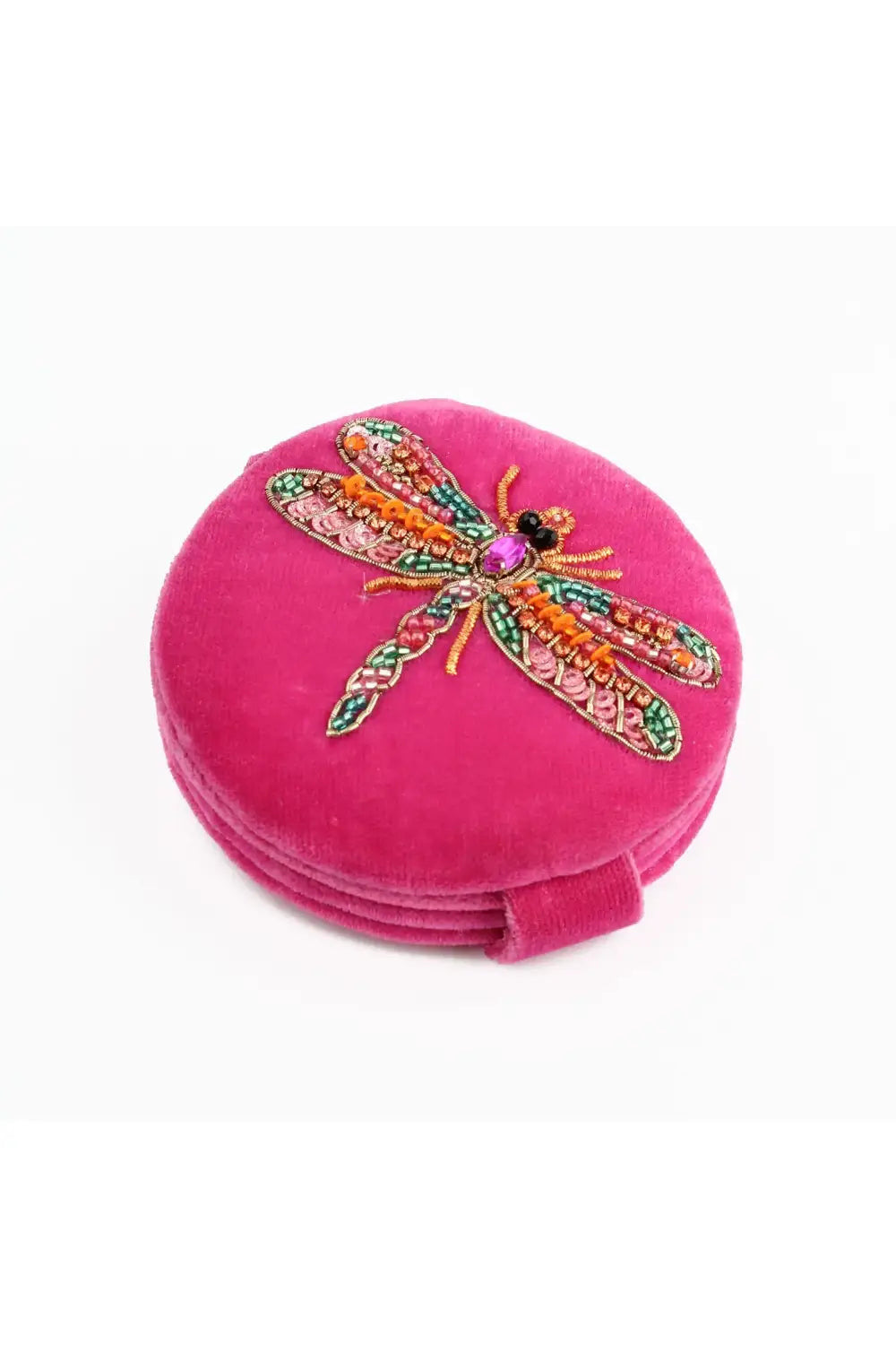 COMPACT MIRROR PINK DRAGONFLY