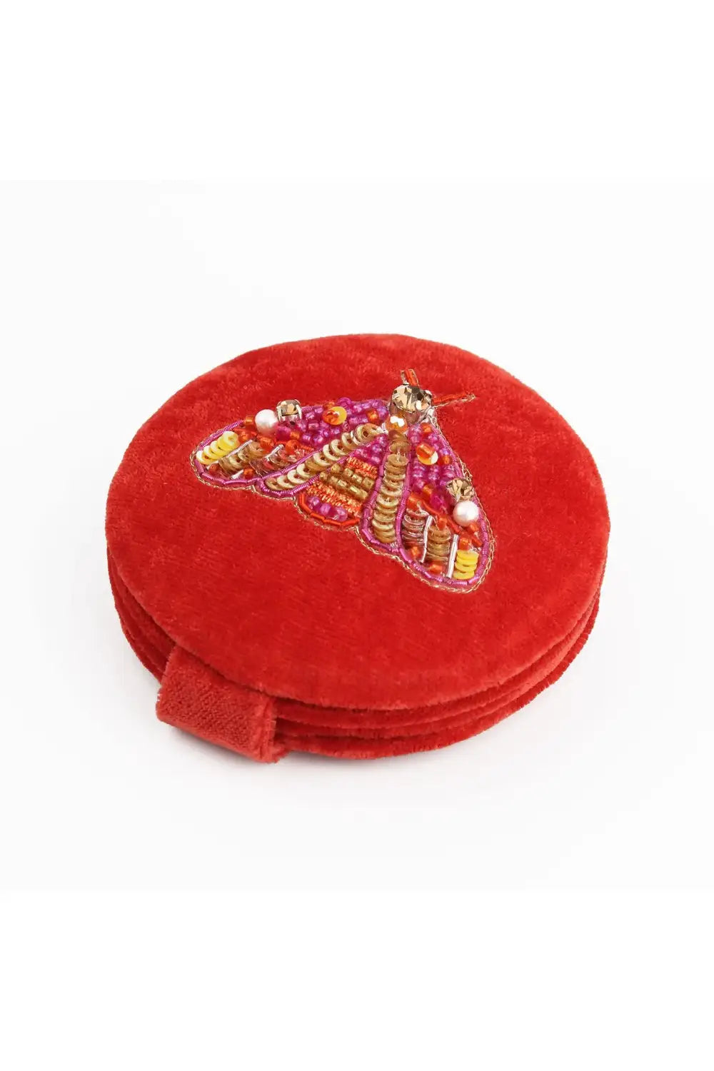COMPACT MIRROR ORANGE MOTH