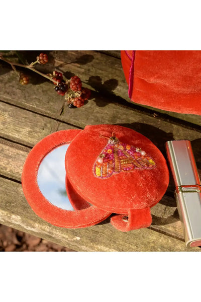 COMPACT MIRROR ORANGE MOTH