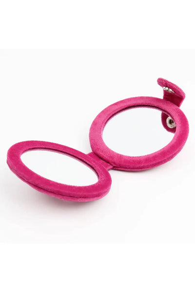 COMPACT MIRROR GOLD & PINK BEE