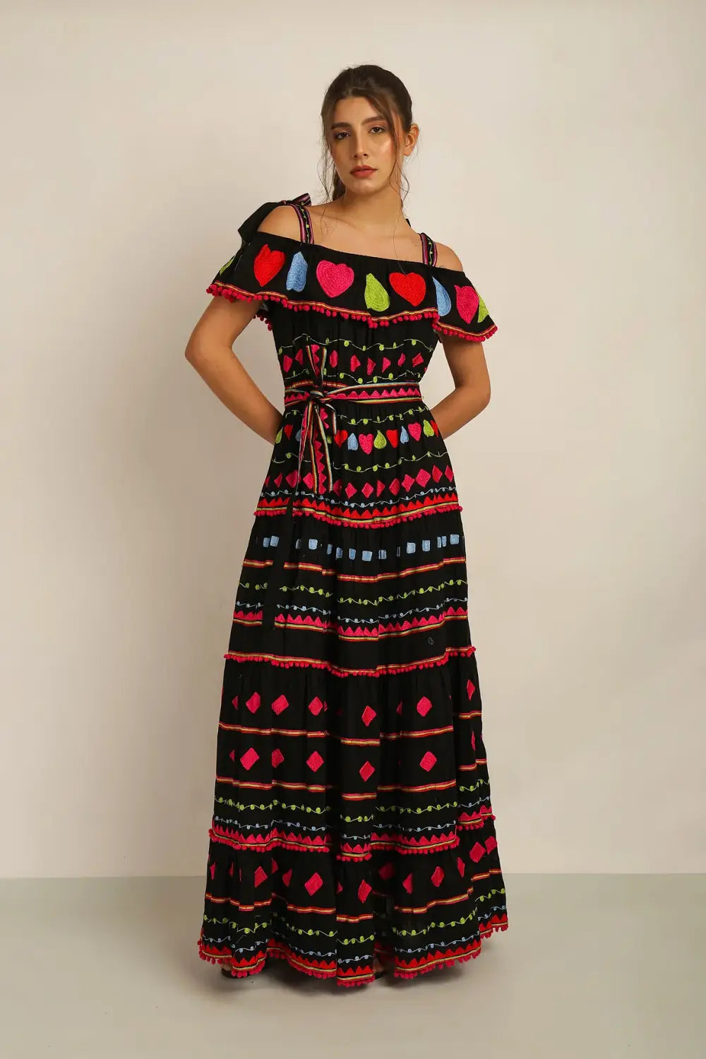 HAITI OFF THE SHOULDER DRESS