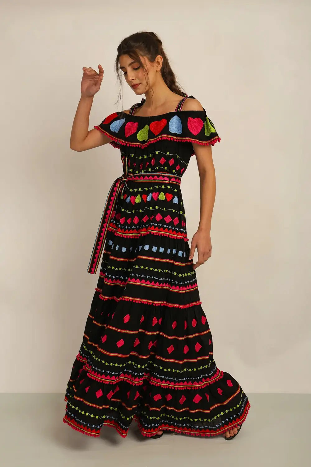 HAITI OFF THE SHOULDER DRESS