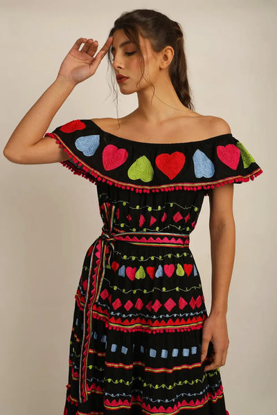 HAITI OFF THE SHOULDER DRESS