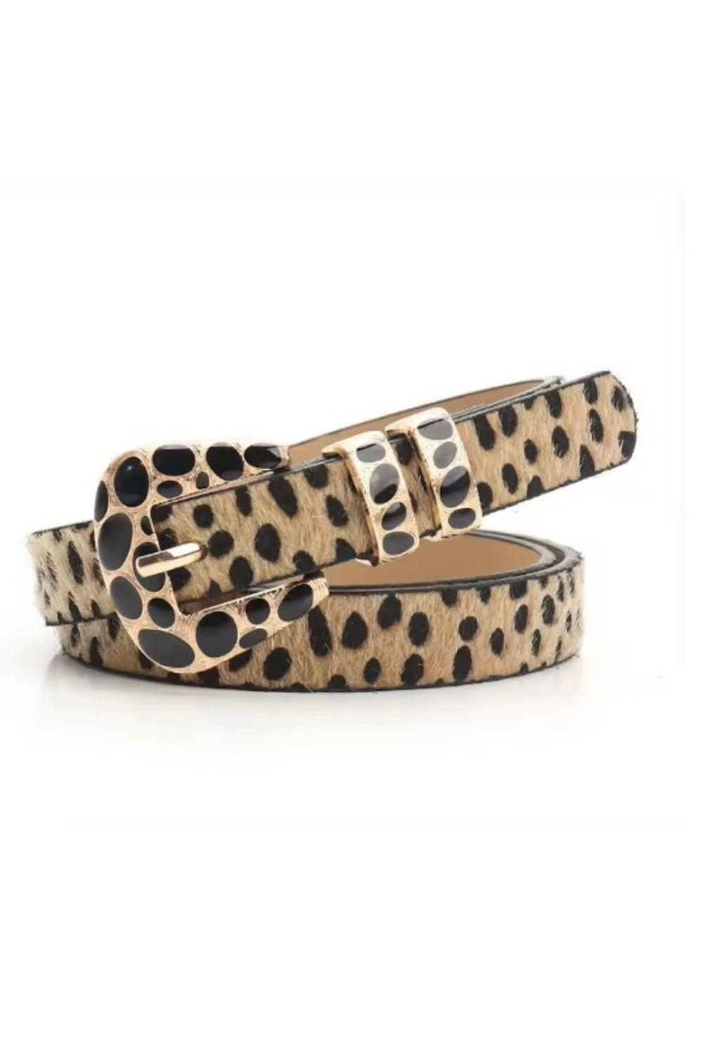 PEBBLES BELT LEOPARD