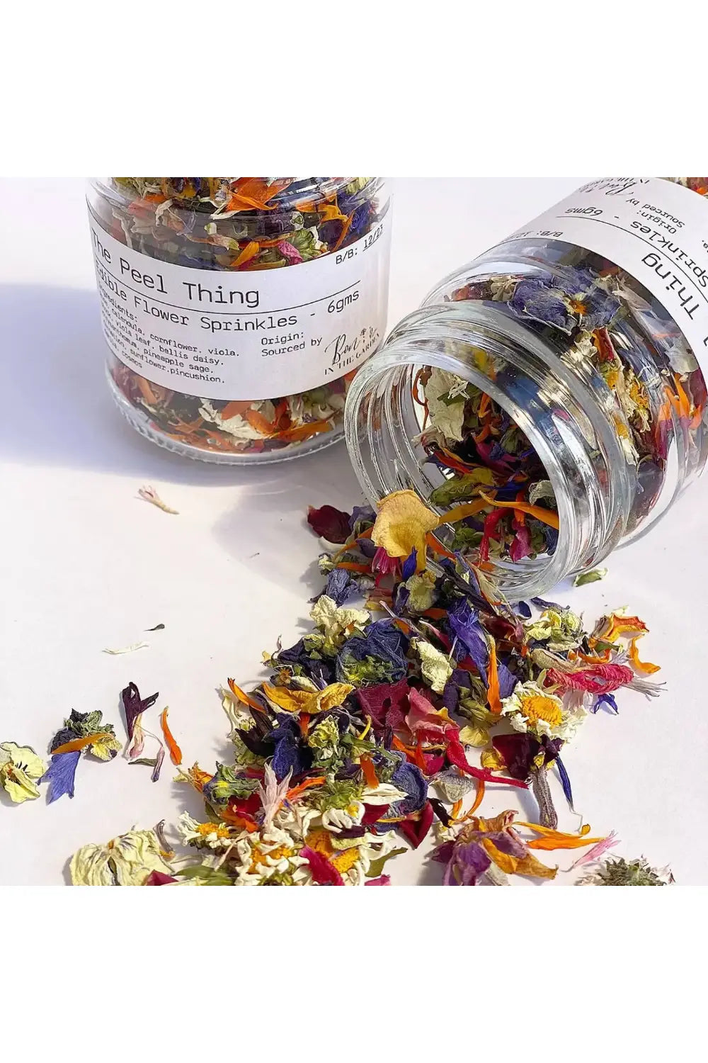 THE PEEL THING EDIBLE FLOWER SPRINKLES RAINBOW MIX