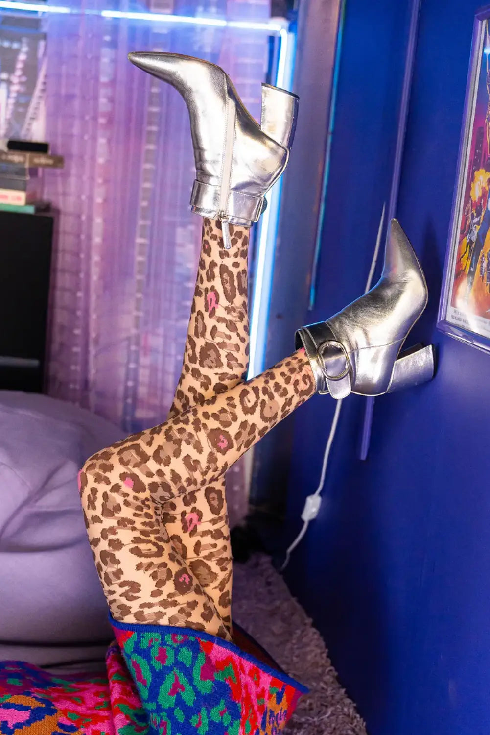 PINK POP LEOPARD STOCKINGS