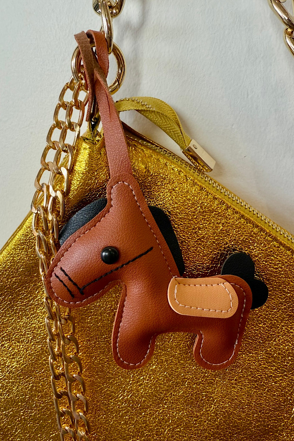 BAG CHARM PONY CLUB BROWN