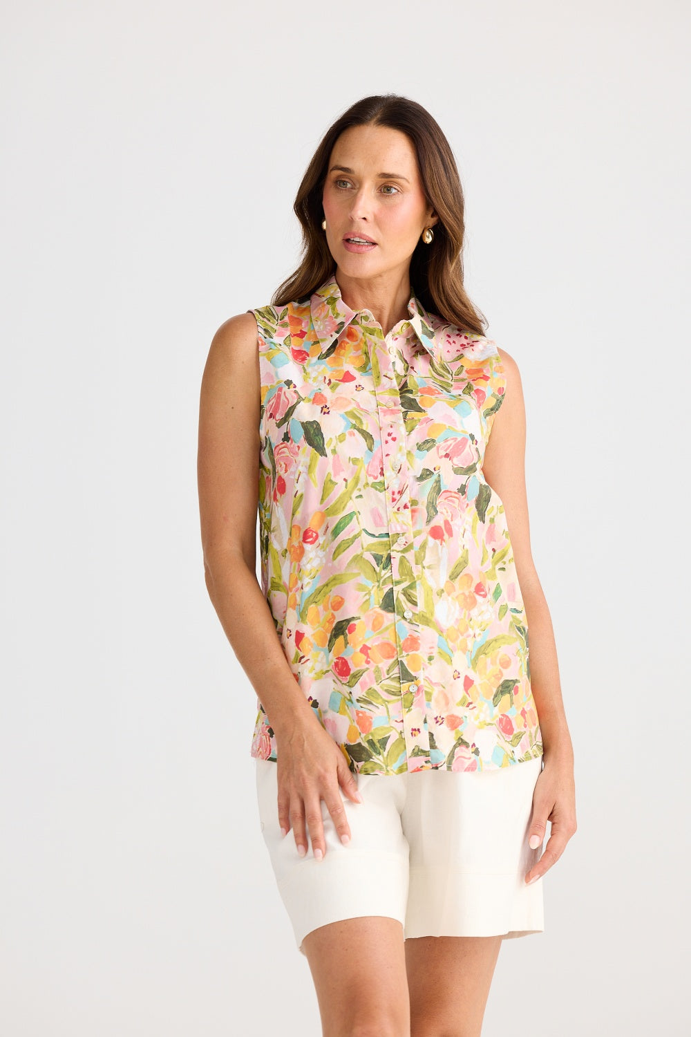 POPPY SLEEVELESS SHIRT