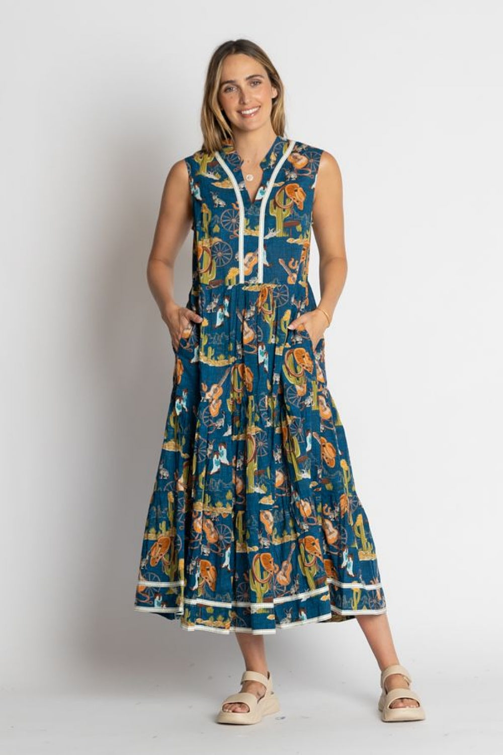 PRAIRIE SLEEVELESS MIDI DRESS