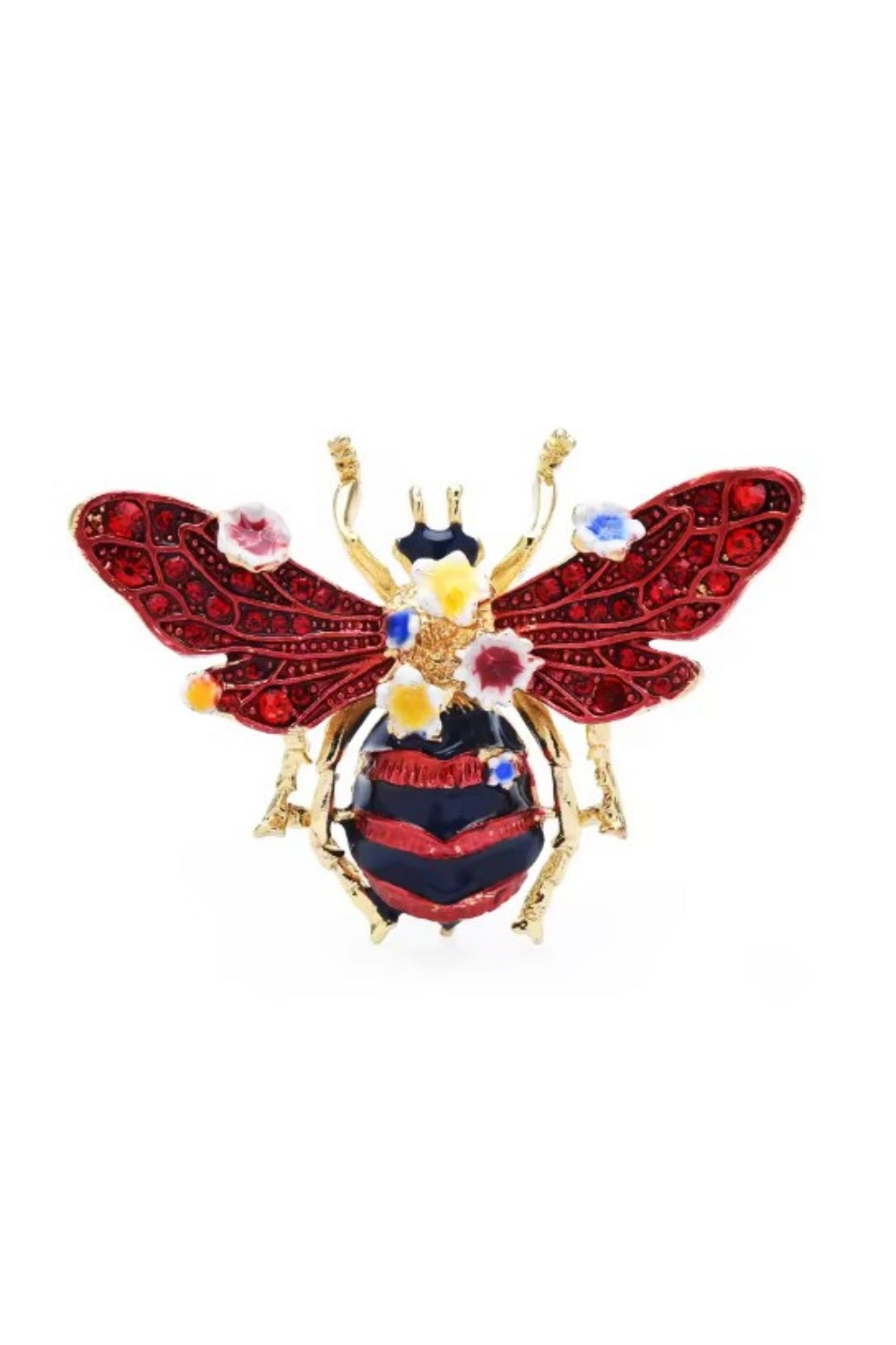 QUEEN BEE BROOCH RED