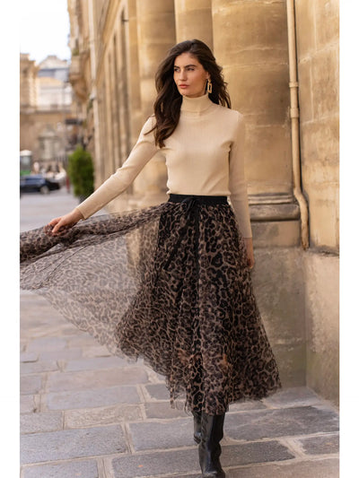 QUEEN OF THE JUNGLE TULLE SKIRT CHOCOLATE